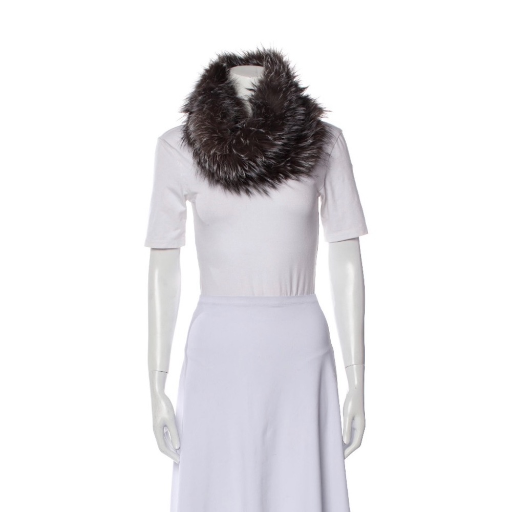 Adrienne Landau Fox Fur Snood Scarf Excellent Condition
